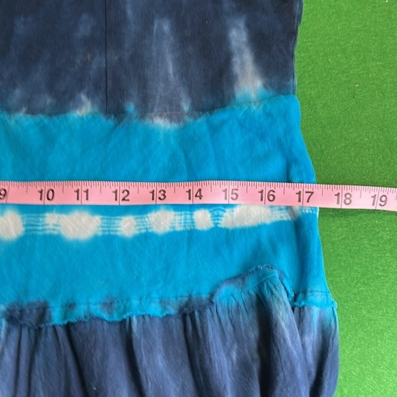 FABULOUS BLUE & WHITE TIE DYE OMBRÉ MAXI DRESS SIZE MEDIUM - Picture 11 of 15
